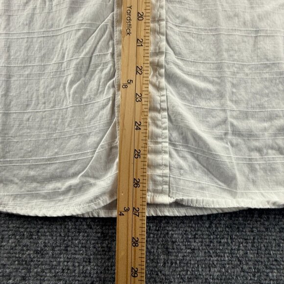 Quiksilver Check Short Sleeve Cotton Small White Shirt Surf Button Up Mens Adult - Picture 5 of 13